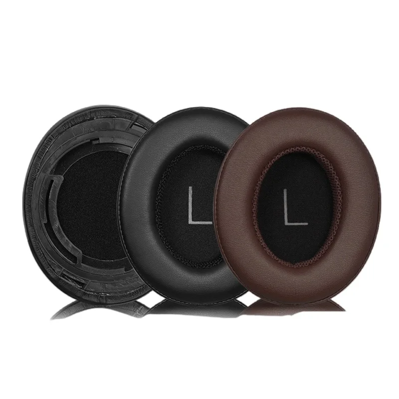 1 Pair Headphone Ear Pads for Shure AONIC 50 Protein Leather Earpads Cushions - Black