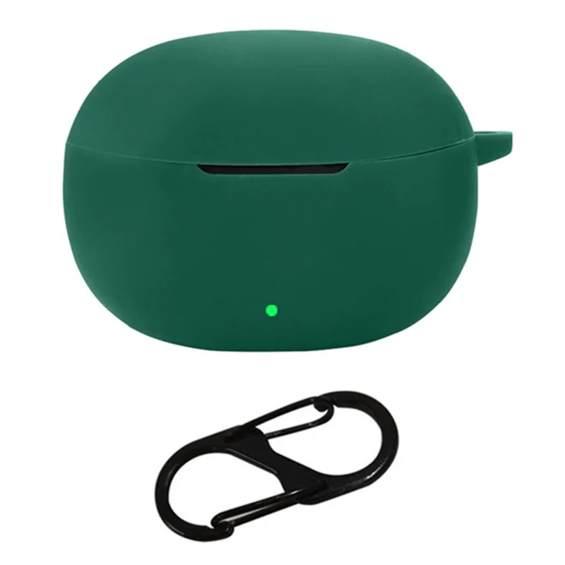 For vivo TWS 3e Wireless Earphone Silicone Case Anti-drop Protective Cover - Blackish Green