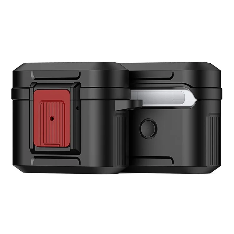 DUX DUCIS PECH Series for Apple AirPods 3 Protective Case Dust-proof Shell with Keychain - Black / Red