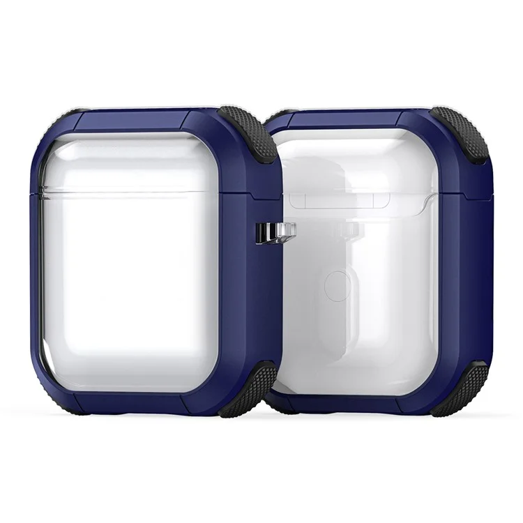 DUX DUCIS PECD-Serie für Apple AirPods mit Ladecase (2016) / (2019) / AirPods mit kabellosem Ladecase (2019) Schutzhülle - Navy Blau