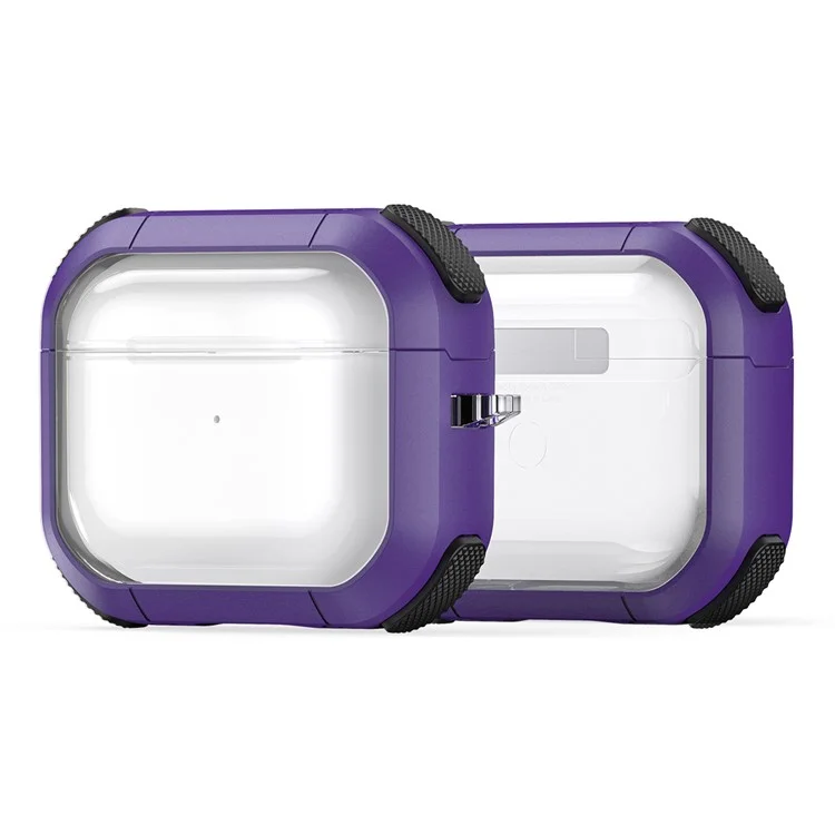 DUX DUCIS PECD Series pour Apple AirPods 3 Étui de protection 2 en 1 en TPU+PC Armor Étui pour écouteurs - Violet