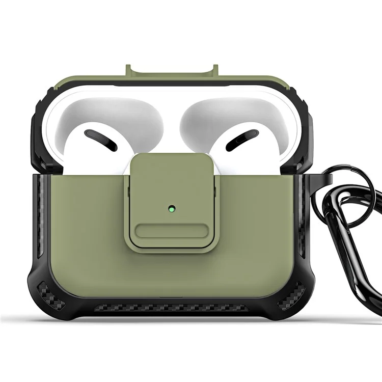 DUX DUCIS PECG Series para Apple AirPods Pro 2 Case TPU + PC Armor Earphone Cover Complete Protection - Army Green