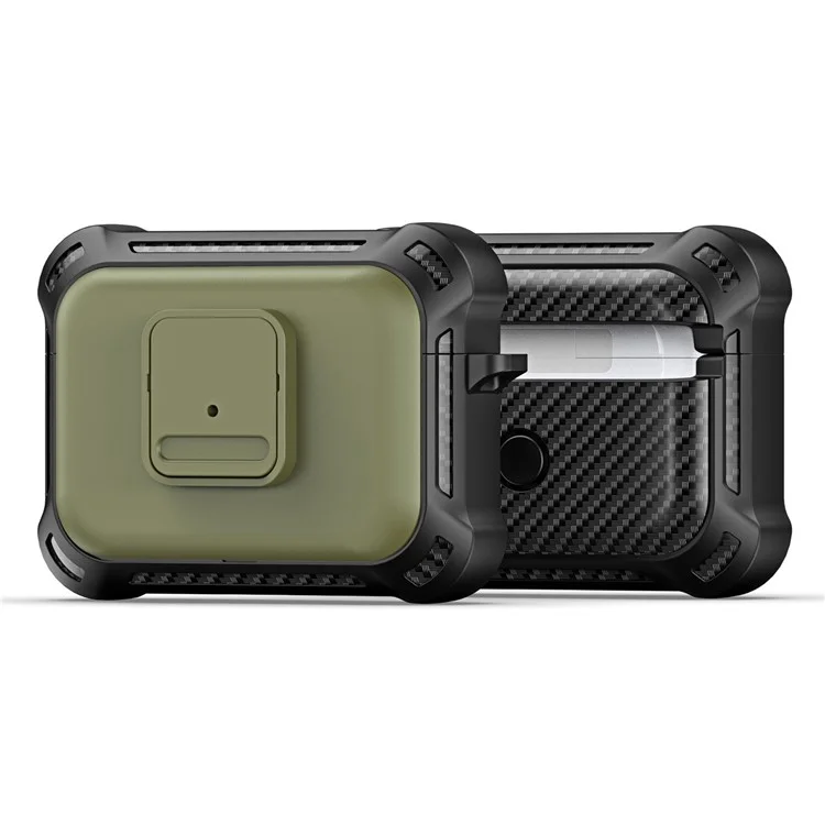 DUX DUCIS PECG Series para Apple AirPods Pro 2 Case TPU + PC Armor Earphone Cover Complete Protection - Army Green