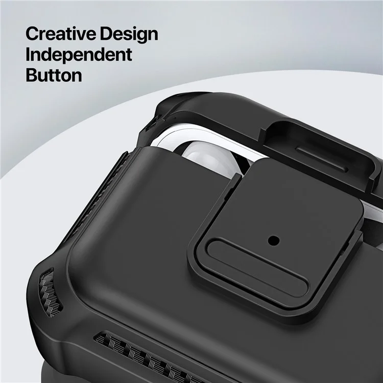 DUX DUCIS PECG-Serie für Apple AirPods Pro Hülle Vollschutz mit Schlüsselanhänger - Schwarz