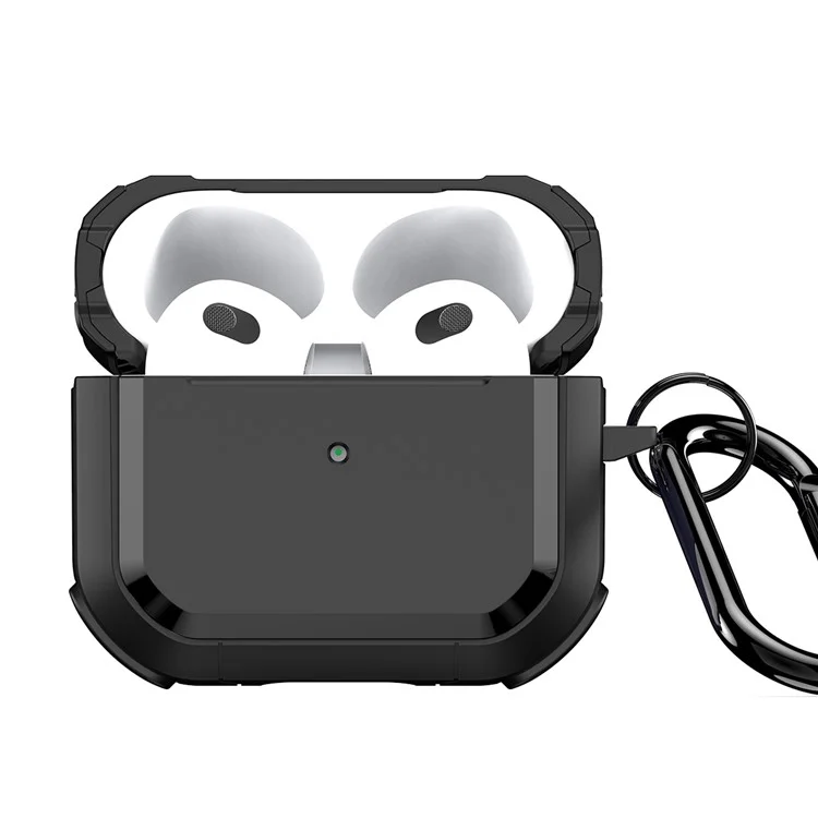 DUX DUCIS PECA Série pour Apple AirPods 3 Étui de protection avec mousqueton Couvercle d'écouteurs - Noir