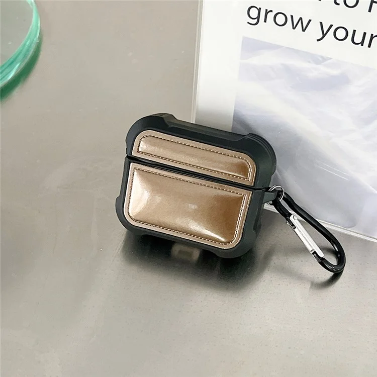 Для AirPods Pro 2 / Pro Down Jacket Design TPU Cover Wireless Earphone Protective Case с Anti-lost Buckle - White