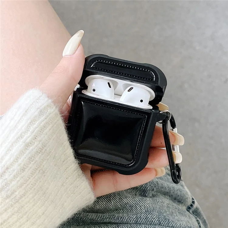 Чехол для наушников Earphone Sleeve для AirPods с зарядным чехлом (2016) / (2019) / AirPods с беспроводным зарядным чехлом (2019) TPU противоударная крышка - коричневый