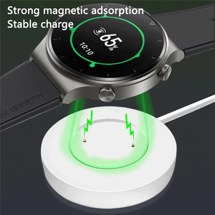 For Huawei Watch GT 2 Pro / GT 2 / GT2 Pro ECG Magnetic Smart Watch Charger with 60cm Cable - White