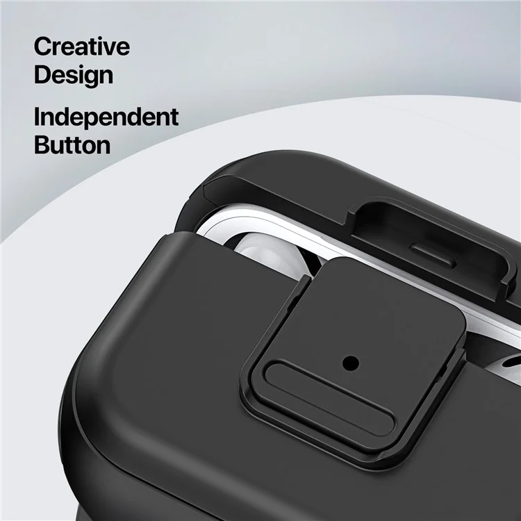 DUX DUCIS PECJ Serie para Apple AirPods con Estuche de Carga (2016) / (2019) / AirPods con Estuche de Carga Inalámbrica (2019) Funda de Auriculares - Negro