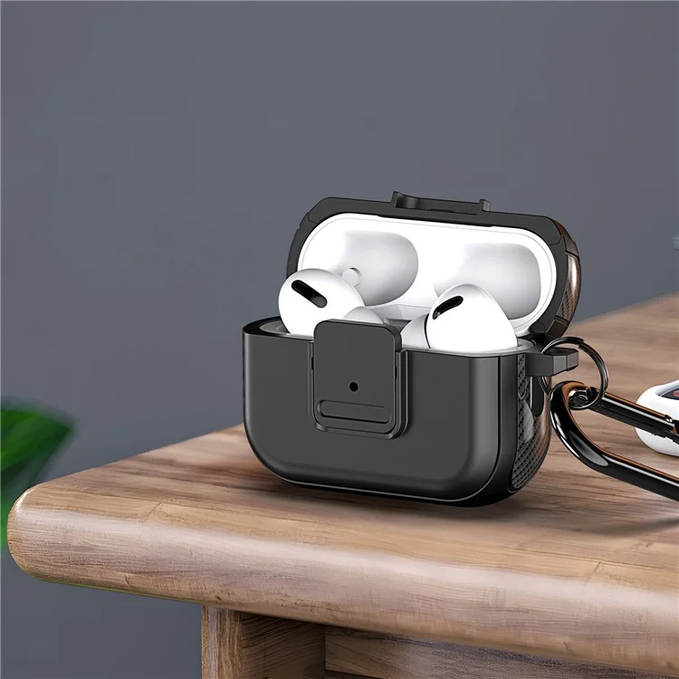 DUX DUCIS PECJ Serie para Apple AirPods con Estuche de Carga (2016) / (2019) / AirPods con Estuche de Carga Inalámbrica (2019) Funda de Auriculares - Negro
