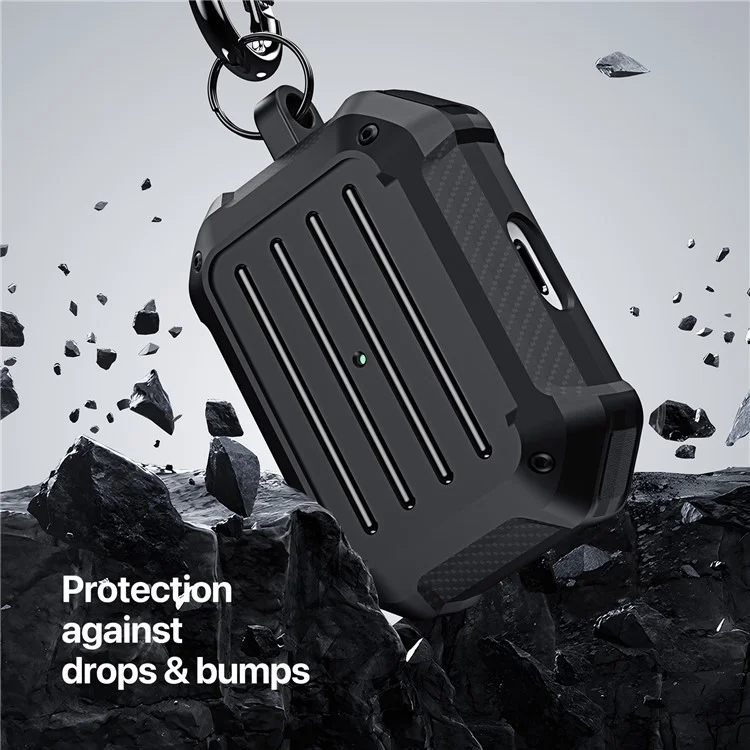 DUX DUCIS PECE Series pour étui de protection Apple AirPods Pro Earphone avec mousqueton - Noir
