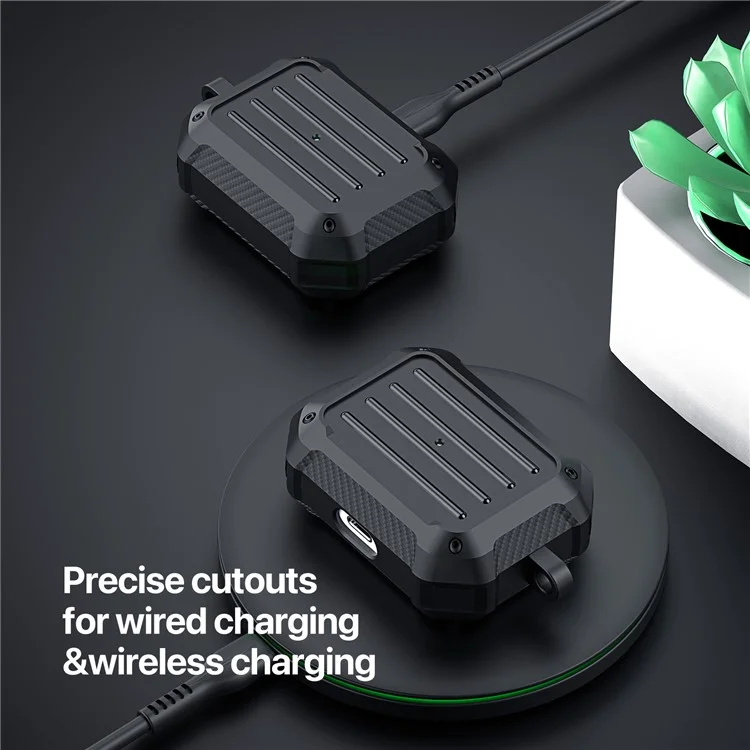 DUX DUCIS PECE Series pour étui de protection Apple AirPods Pro Earphone avec mousqueton - Noir
