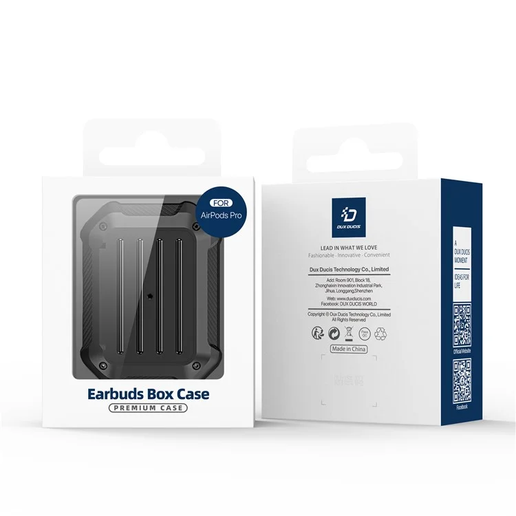 DUX DUCIS PECE Series pour étui de protection Apple AirPods Pro Earphone avec mousqueton - Noir