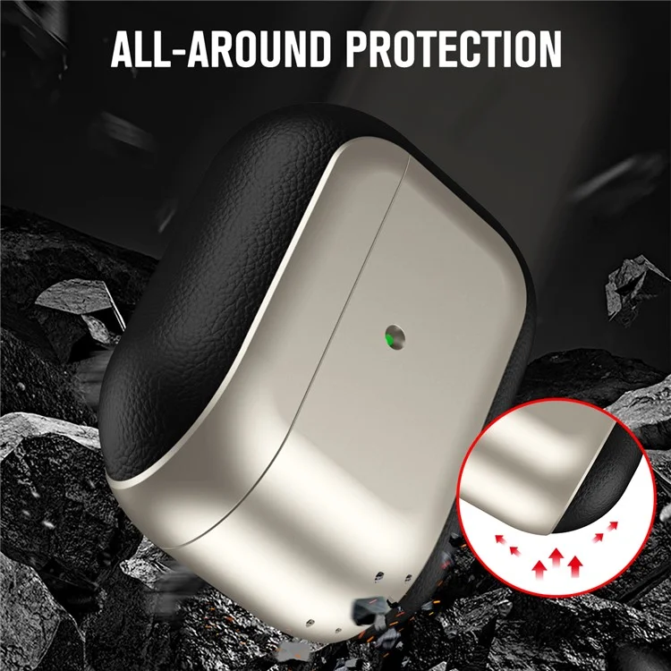 Für Apple AirPods 3 Kopfhörergehäuse Soft TPU Stoßfestes Cover mit Schlüsselband - Roségold