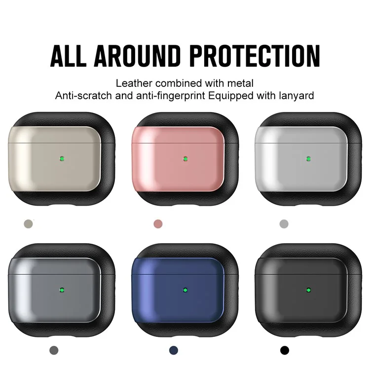 Für Apple AirPods 3 Kopfhörergehäuse Soft TPU Stoßfestes Cover mit Schlüsselband - Roségold