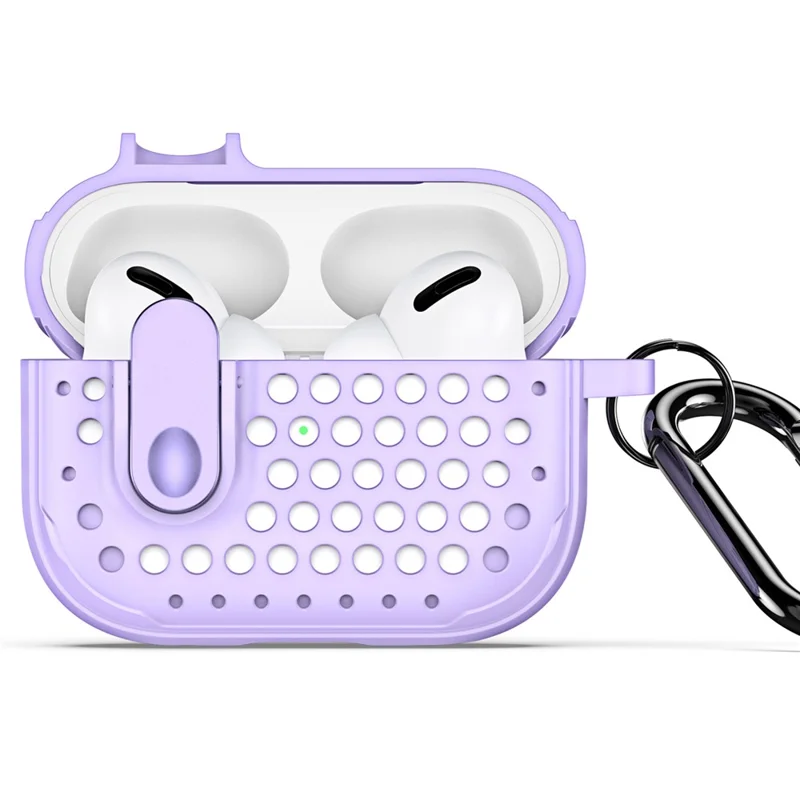 DUX DUCIS PECM Series para Apple AirPods Pro 2 Capa Protetora Portátil Estojo de Fone de Ouvido com Design de Fechadura Segura - Roxo