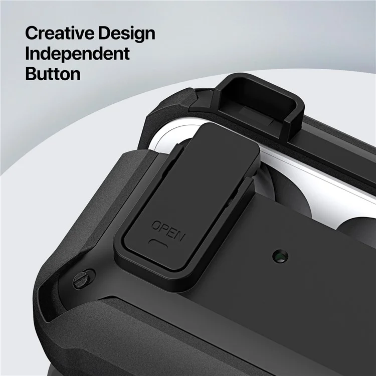 Dux Ducis PECO Series Pour Apple AirPods 3 Écouteurs Couverture de Protection Complète de Goutte à Goutte Avec Trousseau - Noir