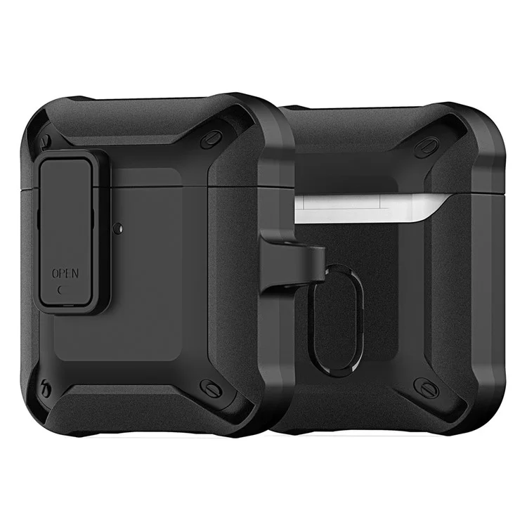 DUX DUCIS PECO Series per Apple AirPods con custodia di ricarica (2016) / (2019) / AirPods con custodia di ricarica wireless (2019) Secure Lock Cover - Nero