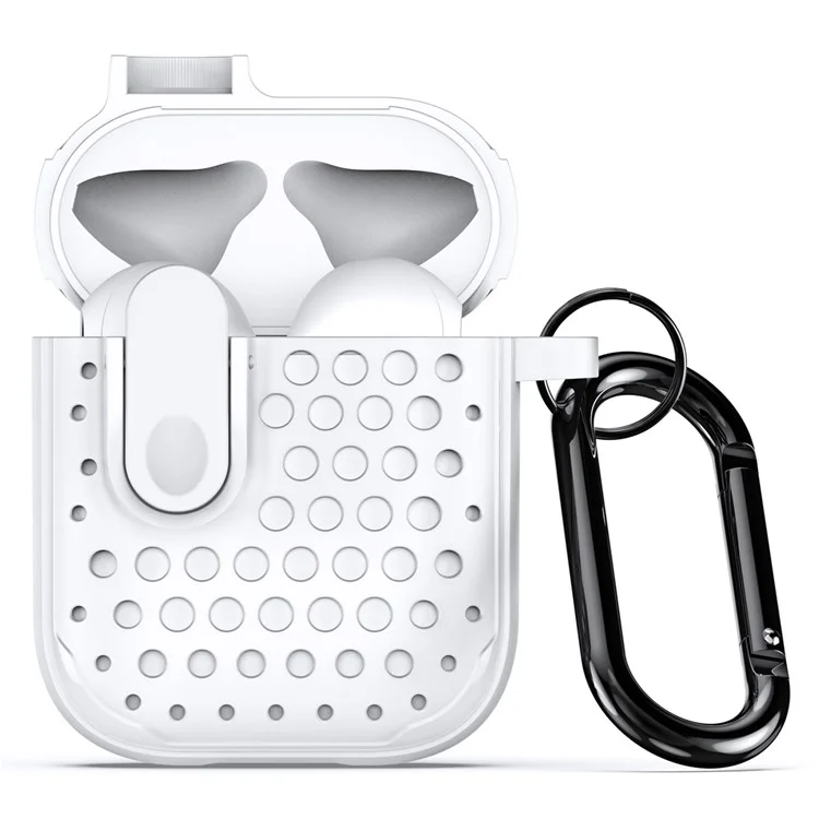 DUX DUCIS PECM Series per Apple AirPods con custodia di ricarica (2016) / (2019) / AirPods con custodia di ricarica wireless (2019) Copertura per auricolari - Bianco