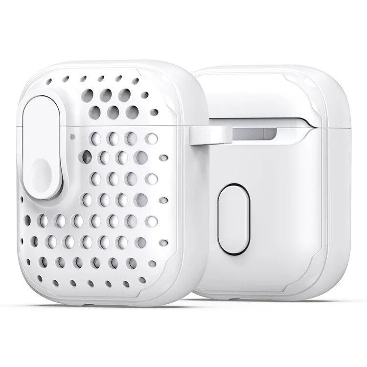 DUX DUCIS PECM Series per Apple AirPods con custodia di ricarica (2016) / (2019) / AirPods con custodia di ricarica wireless (2019) Copertura per auricolari - Bianco