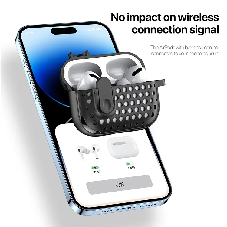 DUX DUCIS PECM Series per Apple AirPods con custodia di ricarica (2016) / (2019) / AirPods con custodia di ricarica wireless (2019) Copertura per auricolari - Bianco
