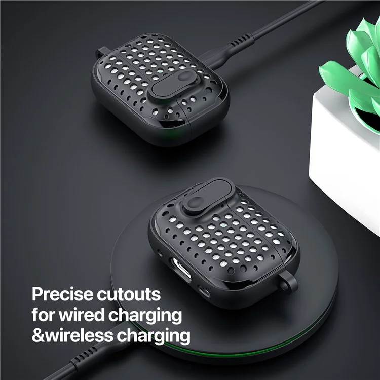 DUX DUCIS PECM Series per Apple AirPods con custodia di ricarica (2016) / (2019) / AirPods con custodia di ricarica wireless (2019) Copertura per auricolari - Bianco