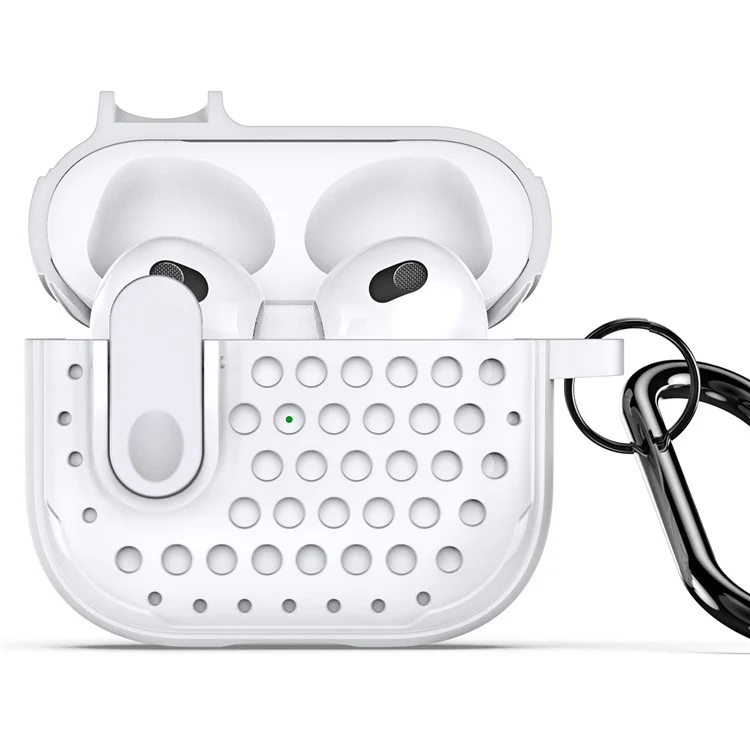 DUX DUCIS PECM Series per Apple AirPods Pro Custodia per auricolari con serratura Guscio protettivo completo - Bianco