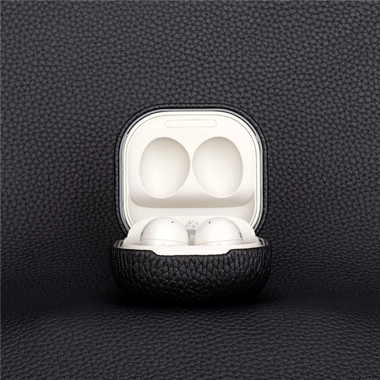 Bulk Purchasing For Samsung Galaxy Buds 2 Earphone Case Top-Layer Cowhide Leather+PC Sleeve