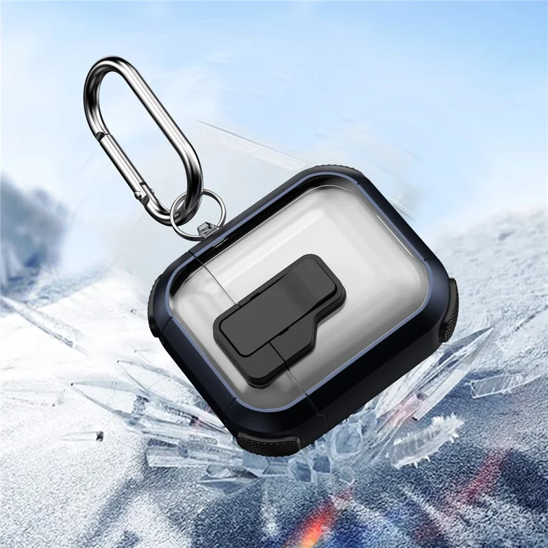 For AirPods with Charging Case (2016)  /  (2019)  /  Wireless Charging Case (2019) Clear Earphone Case TPU+PC Rugged Cover - Transparent Yellow