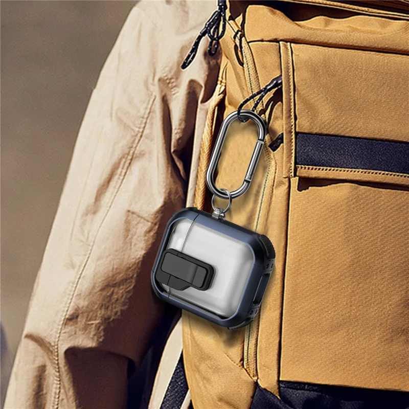 For AirPods with Charging Case (2016)  /  (2019)  /  Wireless Charging Case (2019) Clear Earphone Case TPU+PC Rugged Cover - Transparent Yellow