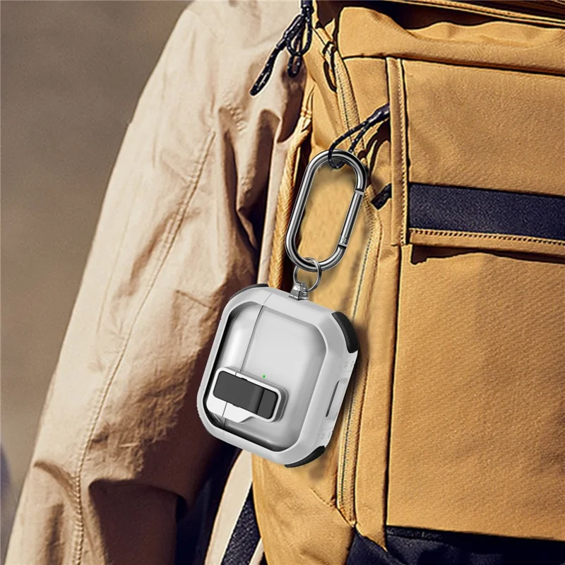 Для AirPods 3 Clear Earphone Case TPU+PC Rugged Earbuds Cover, Support Wireless Charging - Transparent White