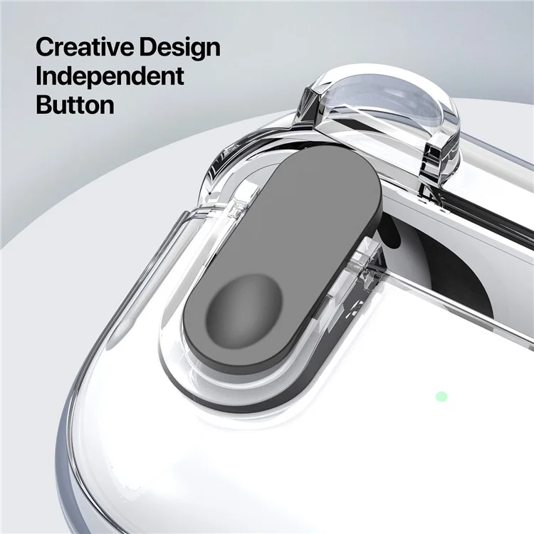 DUX DUCIS PECL Serie per Apple AirPods Pro Custodia per auricolari Bluetooth Copertura anti-caduta con gancio per appendere - Nero trasparente