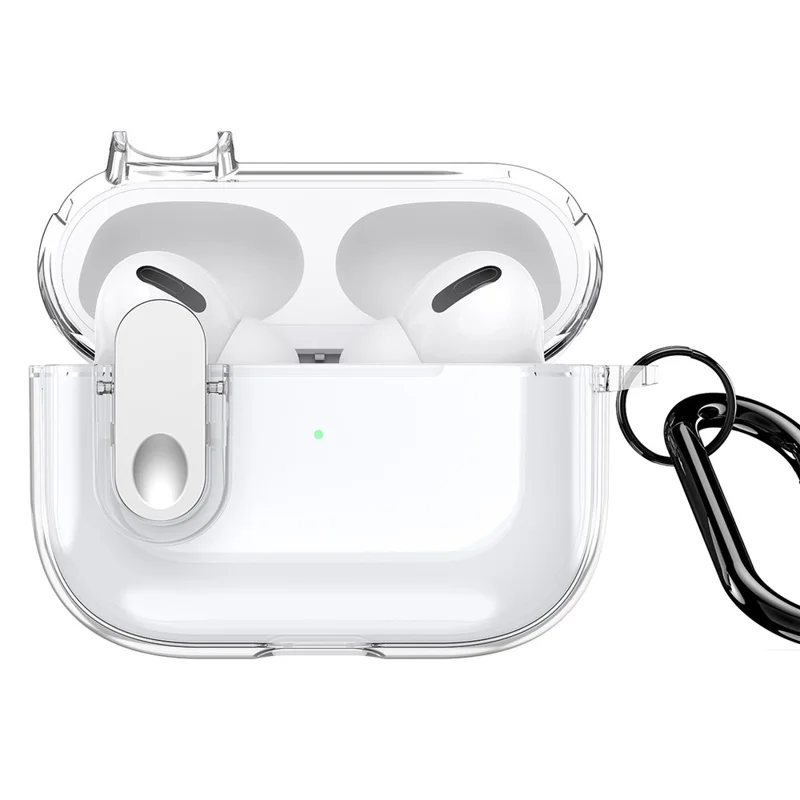 DUX DUCIS PECL Series for Apple AirPods Pro Bluetooth-compatible Earbud Case Anti-drop Cover with Hanging Hook - Clear White