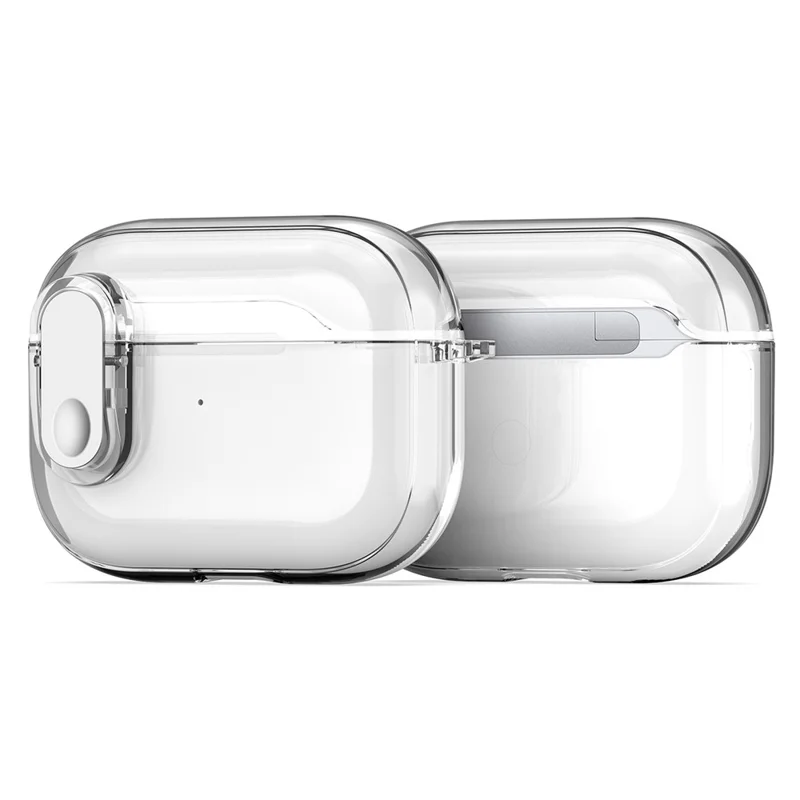 DUX DUCIS PECL Series for Apple AirPods Pro Bluetooth-compatible Earbud Case Anti-drop Cover with Hanging Hook - Clear White