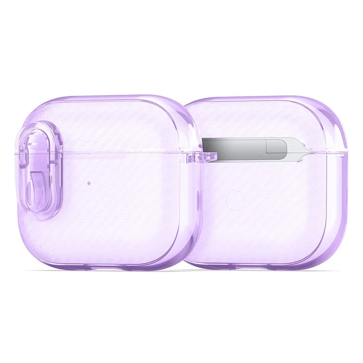 DUX DUCIS PECK Series per Apple AirPods 3 PC+TPU Earbud Case Anti-drop Cover con Gancio Appeso - Viola