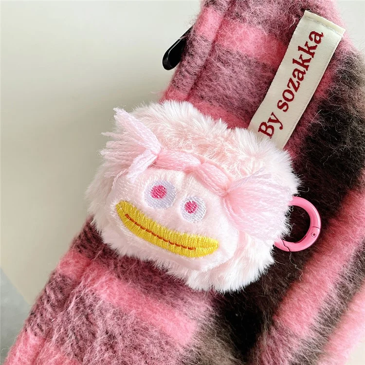 Funda protectora para AirPods 3 Parody Expression Plush+TPU Sleeve con hebilla - Rosa