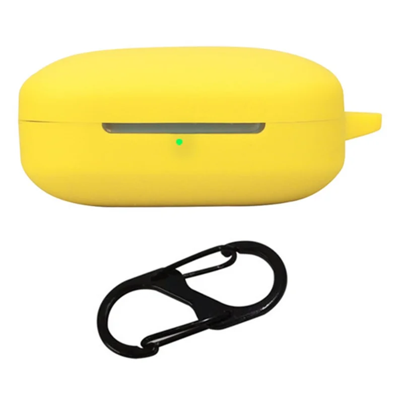 For OnePlus Buds 3 Silicone Case Bluetooth-compatible Headset Sleeve Cover with Buckle - Yellow