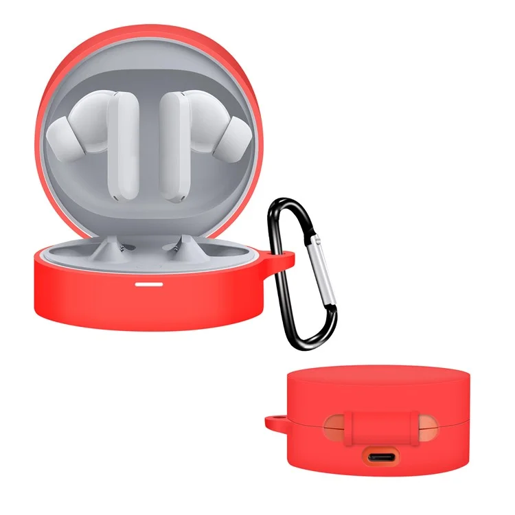 For Nothing CMF Buds Pro Earphone Cover Sleeve Silicone Case with Buckle - Red