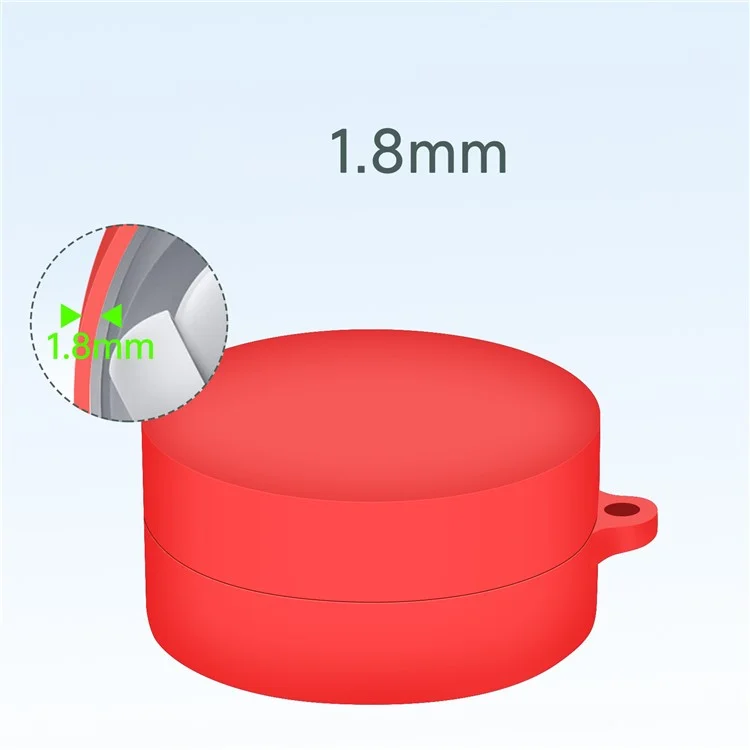 For Nothing CMF Buds Pro Earphone Cover Sleeve Silicone Case with Buckle - Red