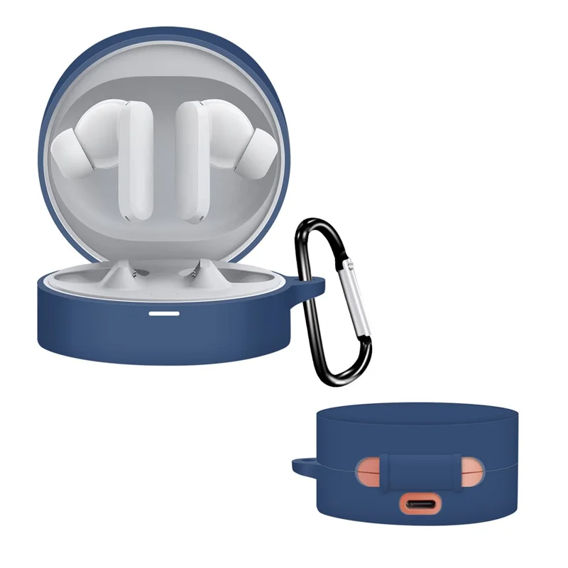 For Nothing CMF Buds Pro Earphone Cover Sleeve Silicone Case with Buckle - Dark Blue