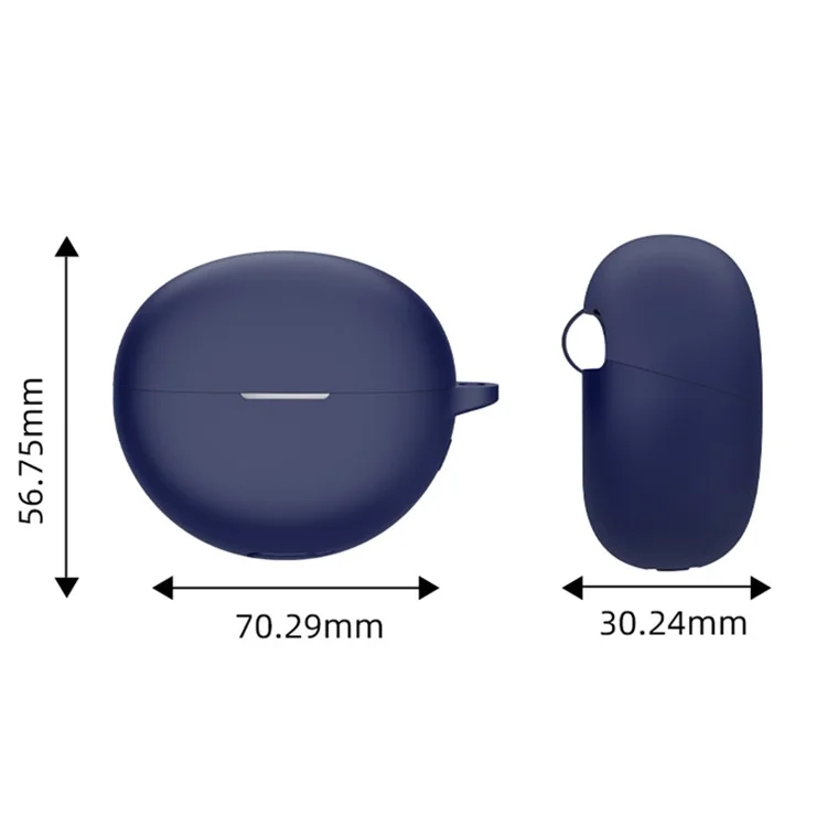 Silicone Case for Huawei FreeClip Earphone Cover Bluetooth-compatible Headset Sleeve with Buckle - Blackish Green