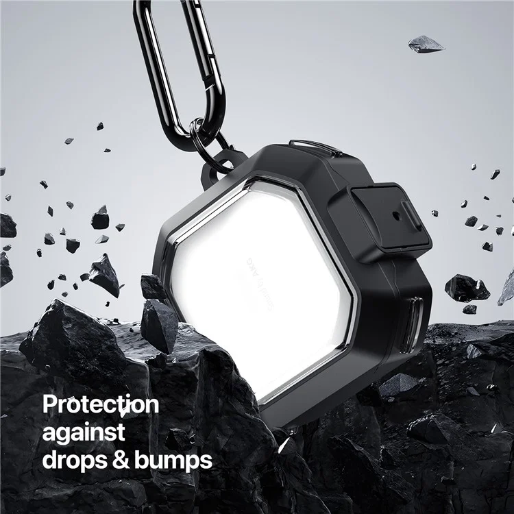 DUX DUCIS SECD Series for Samsung Galaxy Buds Live / Buds Pro / Buds2 / Buds2 Pro / Buds FE Earphone Case Cover with Carabiner - Black
