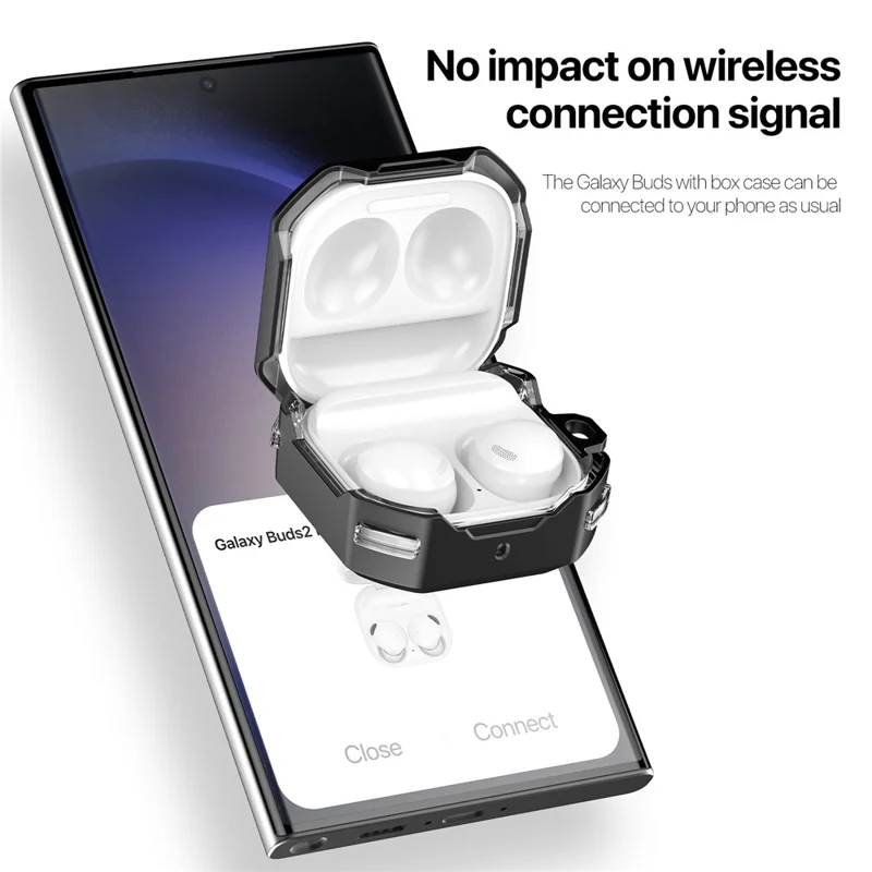 DUX DUCIS SECC Series para Samsung Galaxy Buds Live / Buds Pro / Buds2 / Buds2 Pro / Buds FE Estuche para Auriculares con Mosquetón - Amarillo