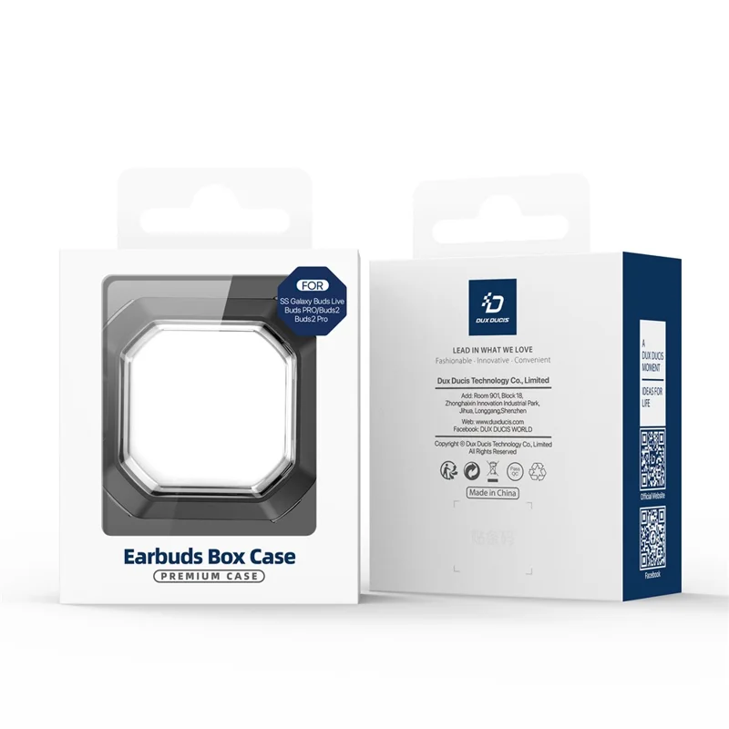 DUX DUCIS SECC Series for Samsung Galaxy Buds Live  /  Buds Pro  /  Buds2  /  Buds2 Pro  /  Buds FE Earbuds Case with Carabiner - Dark Blue