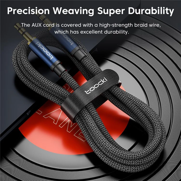 TOOCKI Q-YP05 3m Stereo-Kabel Kabel 3,5 mm Stecker auf Stecker - Blau