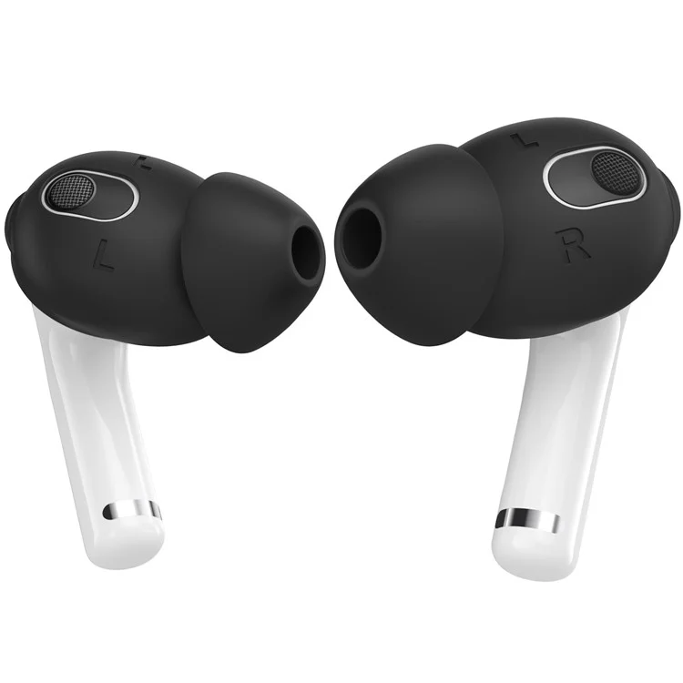 AHASTYLE PT66-3 For Apple AirPods 3 Noise Reduction Ear Tips Silicone Cover, L - Black