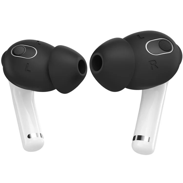 AHASTYLE PT66-3 Pour Apple AirPods 3 Earbud Cap Noise Reduction Silicone Cover, M - Noir
