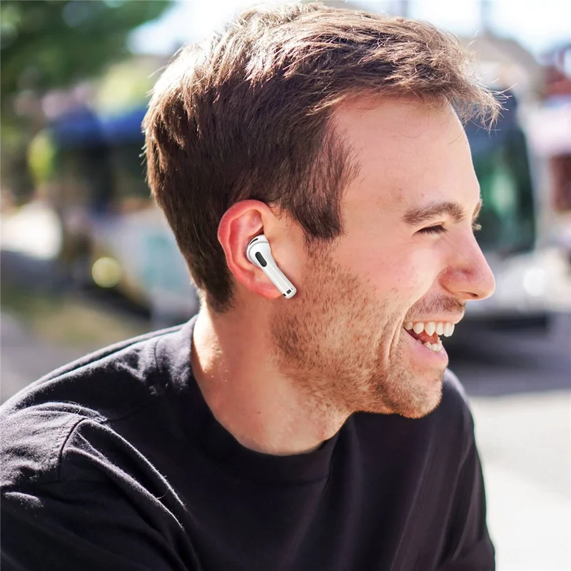 AHASTYLE PT66-3 For Apple AirPods 3 Earbud Cap Noise Reduction Silicone Cover, M - White