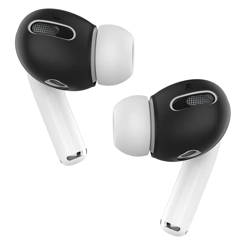 AHASTYLE PT76-PRO For Apple AirPods Pro 1 Pair Size L Earphone Silicone Sleeve Slim Earbuds Cover - Black