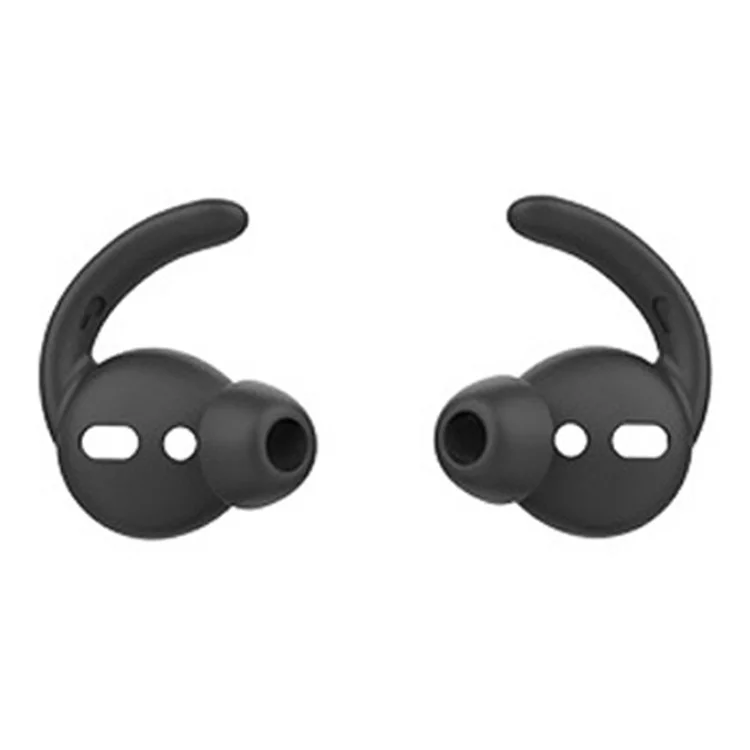 AHASTYLE PT40 1 Pair Size L Eartips for Apple EarPods / AirPods 1 / 2 Earhook Design Silicone Earbuds Sleeve - Black